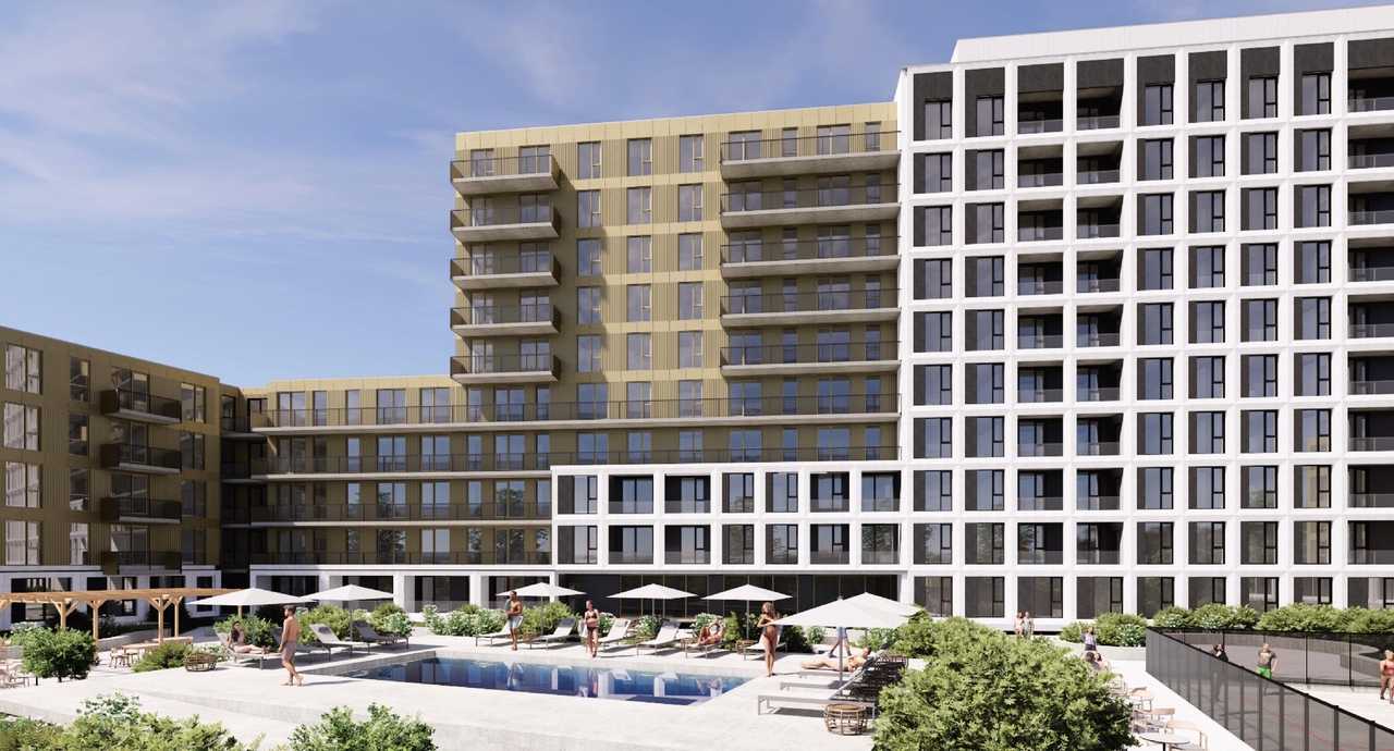 Rendering of building from page 48 of the file '2025-09-02 - Design Brief - D02-02-25-0063'