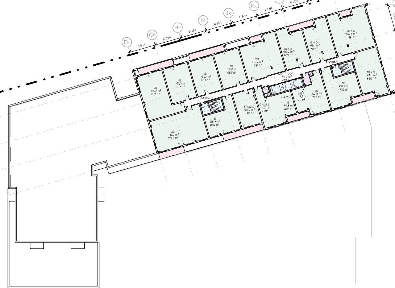 Floor plan for project from page 65 of the file '2025-09-02 - Design Brief - D02-02-25-0063'