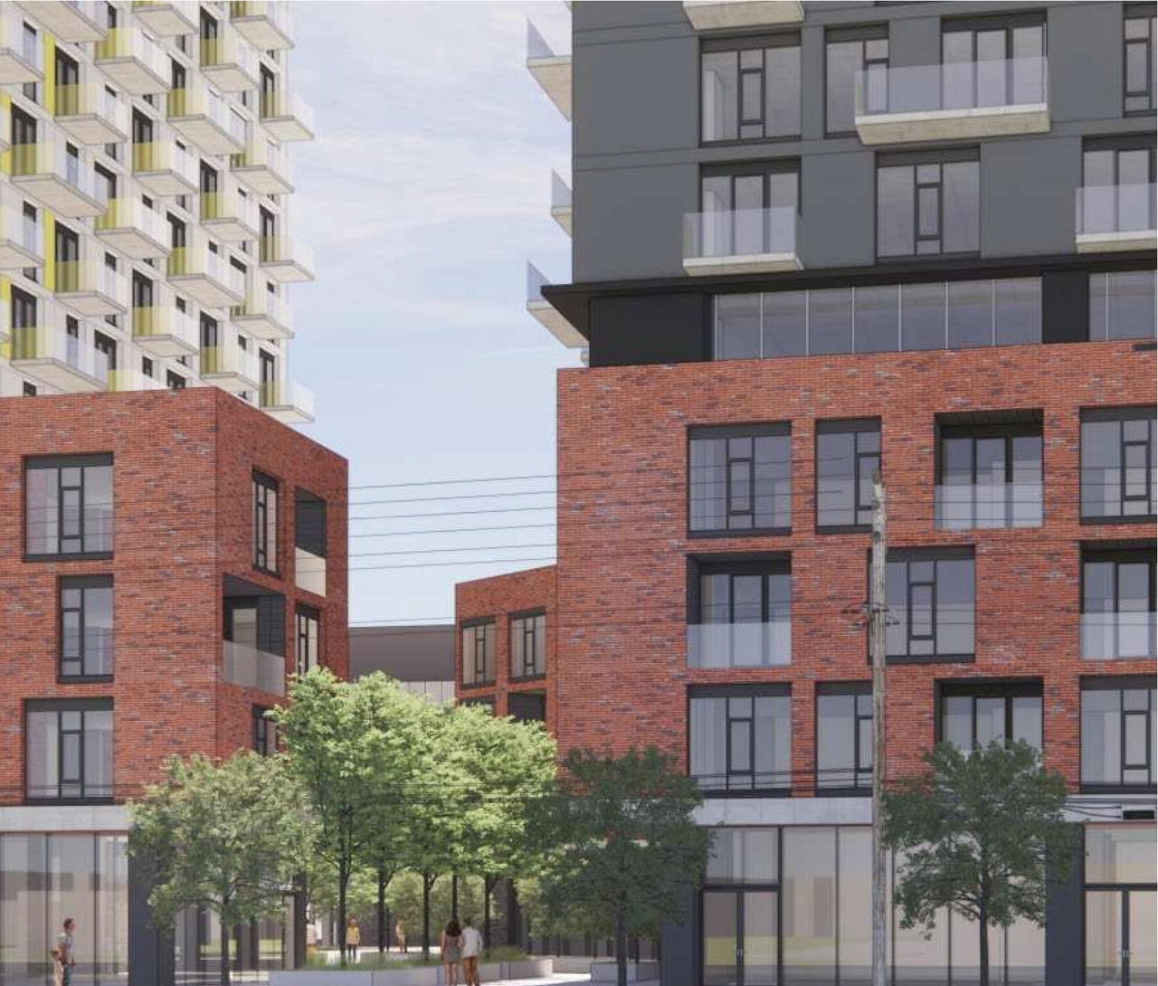Rendering of building from page 11 of the file '2025-11-17 - Urban Design Brief - D02-02-25-0070'