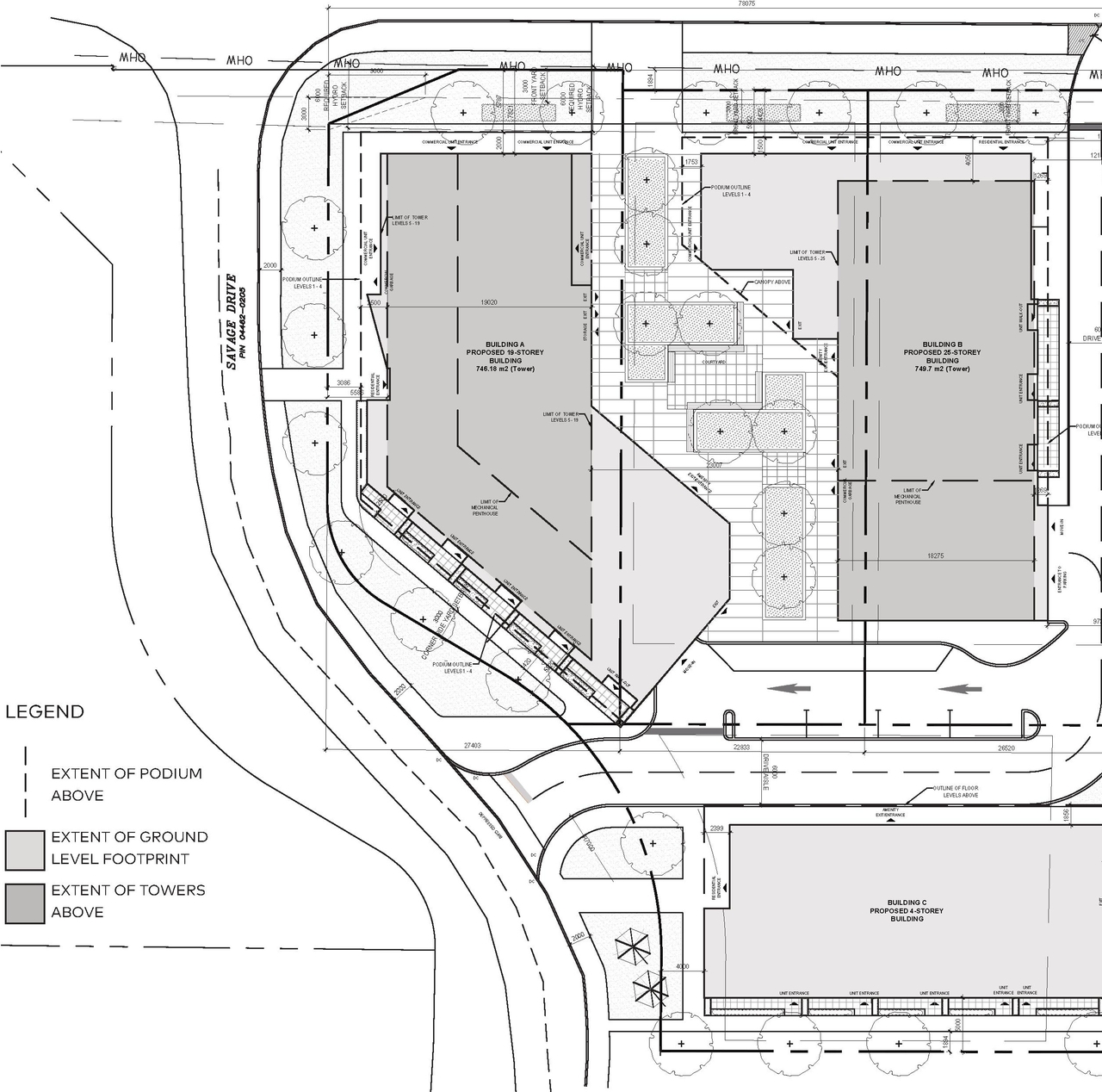 Construction site plan for project from page 14 of the file '2025-11-17 - Urban Design Brief - D02-02-25-0070'