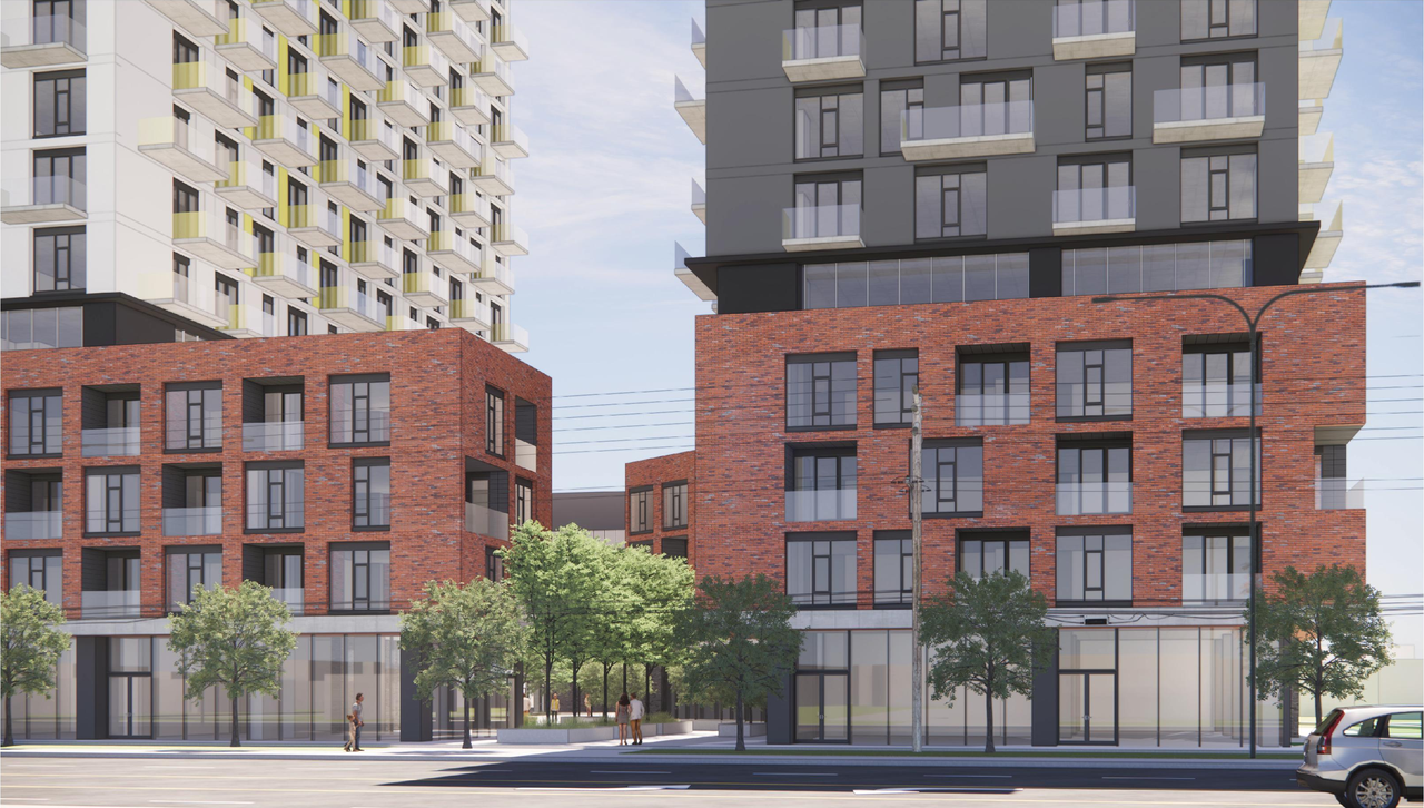 Rendering of building from page 17 of the file '2025-11-17 - Urban Design Brief - D02-02-25-0070'