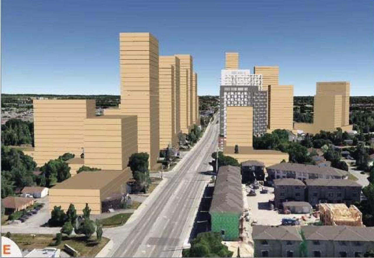 Rendering of building from page 9 of the file '2025-11-17 - Urban Design Brief - D02-02-25-0070'