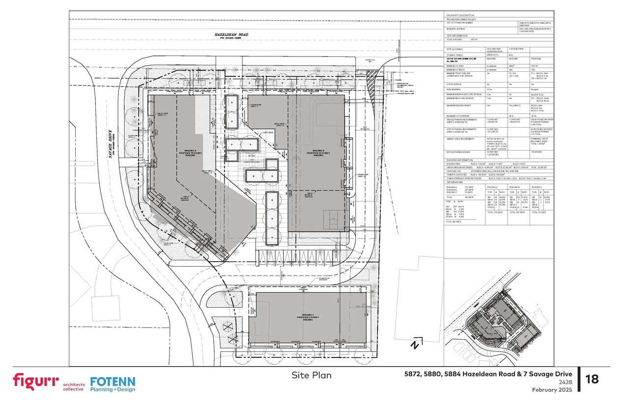 Construction site plan for project from page 18 of the file '2025-10-28 - UDRP Report - D02-02-25-0070'