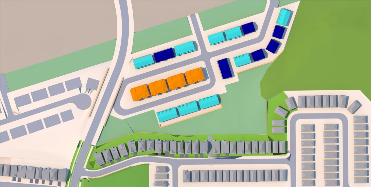 Construction site plan for project from page 5 of the file '2026-03-05 - Rezoning Views Study - D02-02-25-0071'