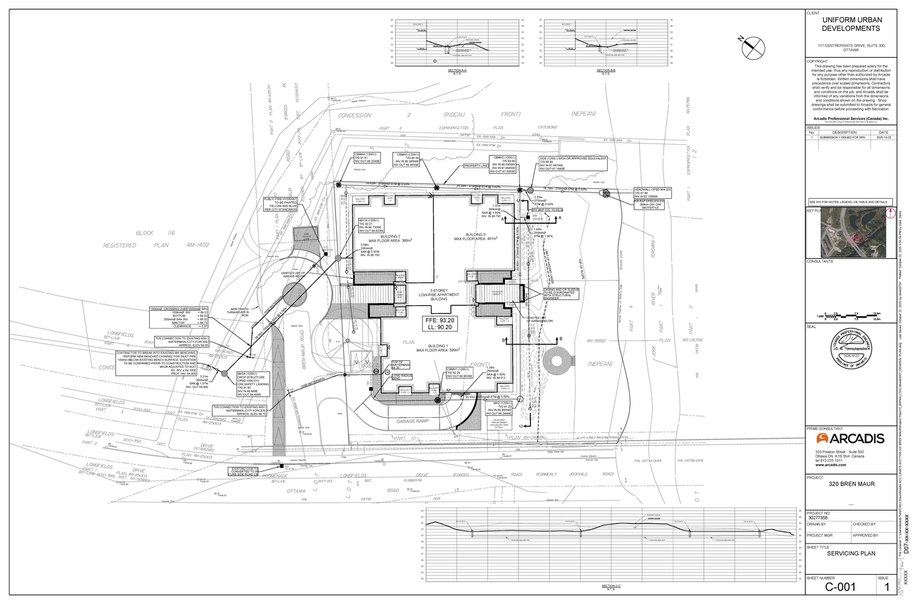 Construction site plan for project from page 25 of the file '2025-11-03 - Design Brief - D02-02-25-0080'