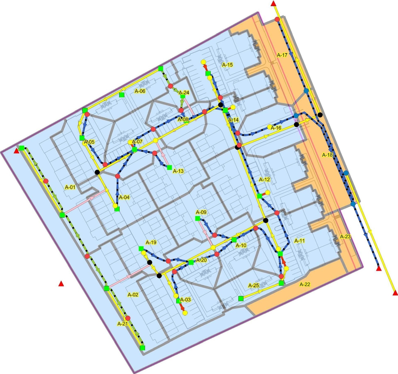 Construction site plan for project from page 86 of the file '2025-12-04 - Servicing Design Brief - D02-02-25-0090'