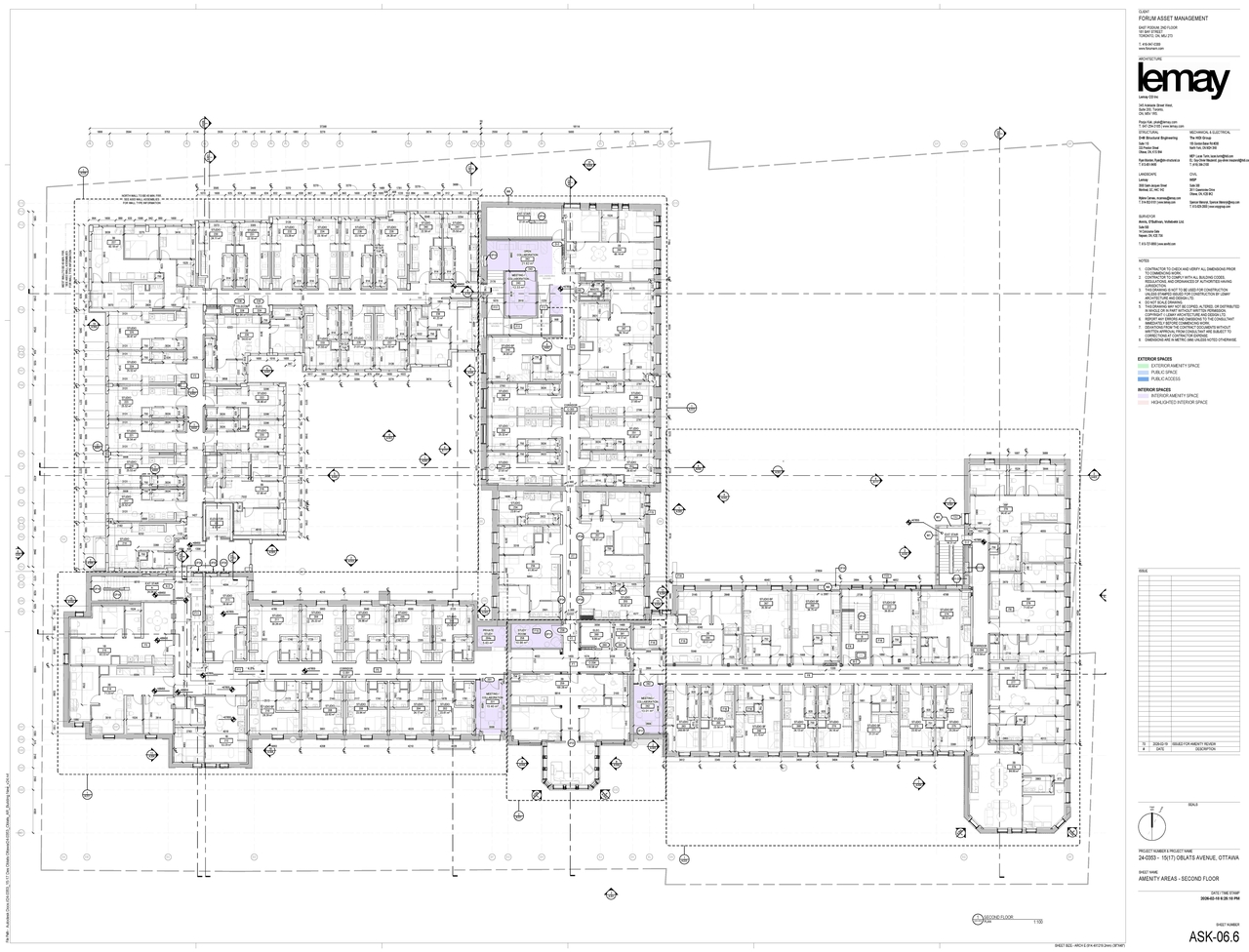 Construction site plan for project from page 7 of the file '2026-02-26 - Floor Plans Amenity Area - D02-02-25-0094'
