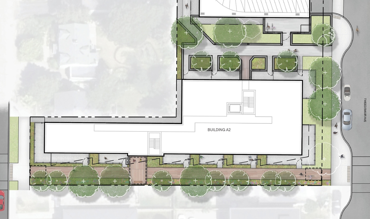 Construction site plan for project from page 116 of the file '2025-12-15 - Urban Design Brief - D01-01-25-0025 & D02-02-25-0097'