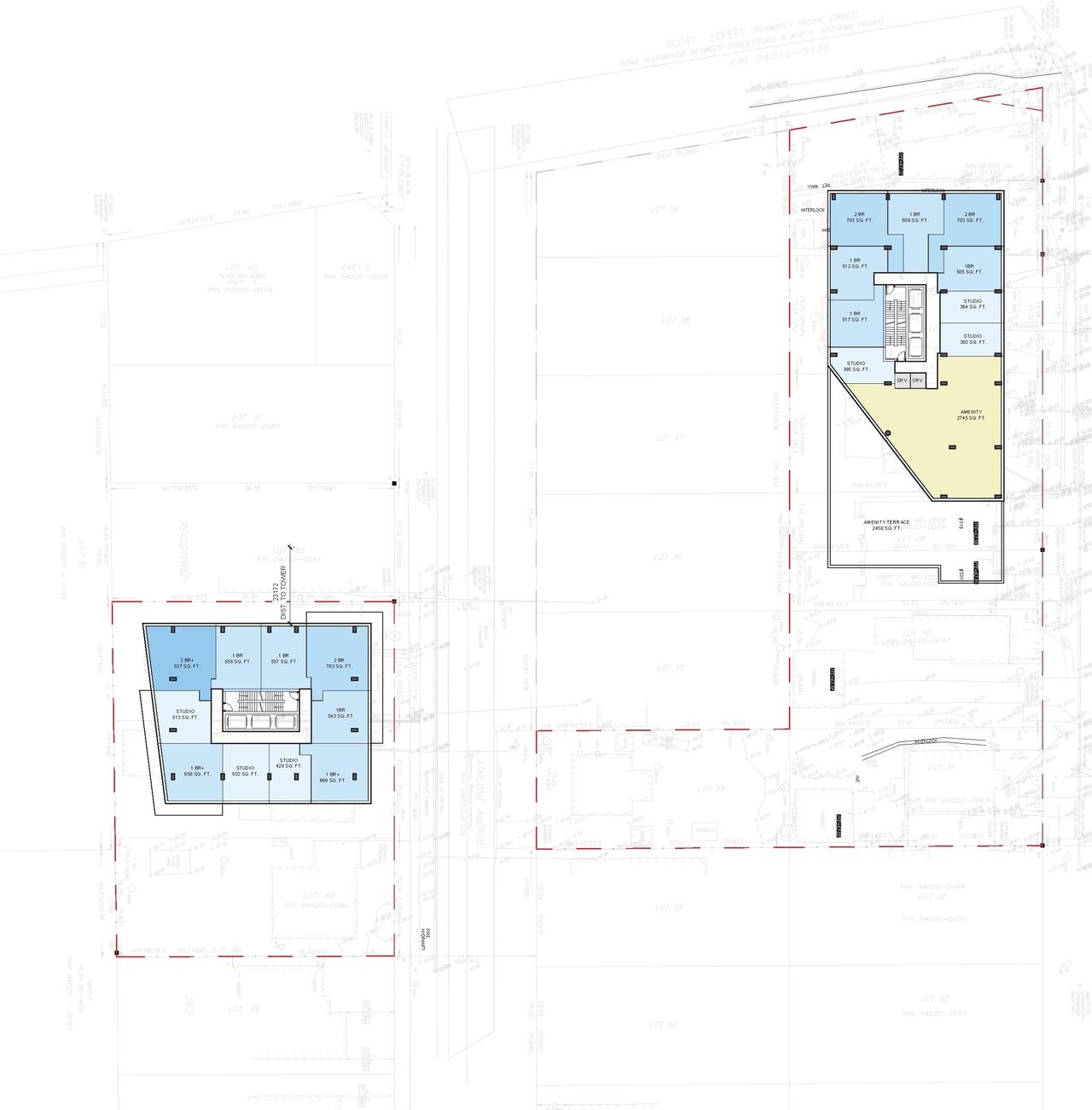 Construction site plan for project from page 34 of the file '2025-12-15 - Urban Design Brief - D01-01-25-0025 & D02-02-25-0097'