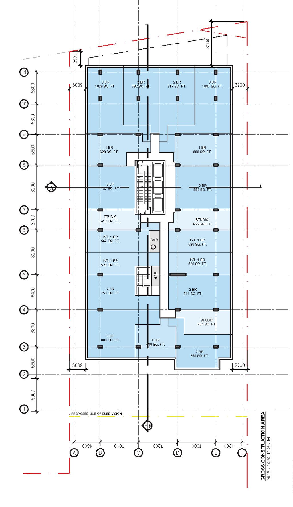 Floor plan for project from page 42 of the file '2025-12-15 - Urban Design Brief - D01-01-25-0025 & D02-02-25-0097'