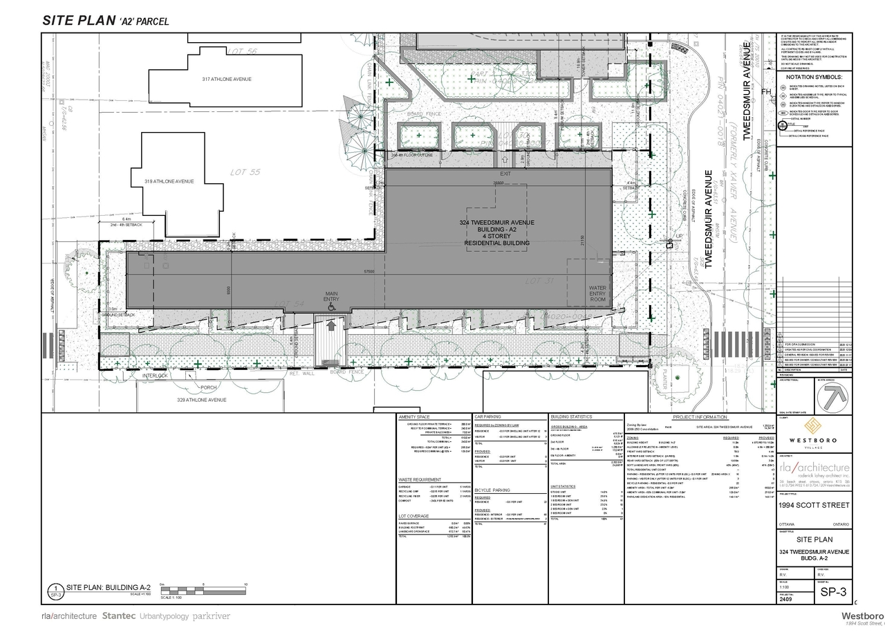 Construction site plan for project from page 48 of the file '2025-12-15 - Urban Design Brief - D01-01-25-0025 & D02-02-25-0097'