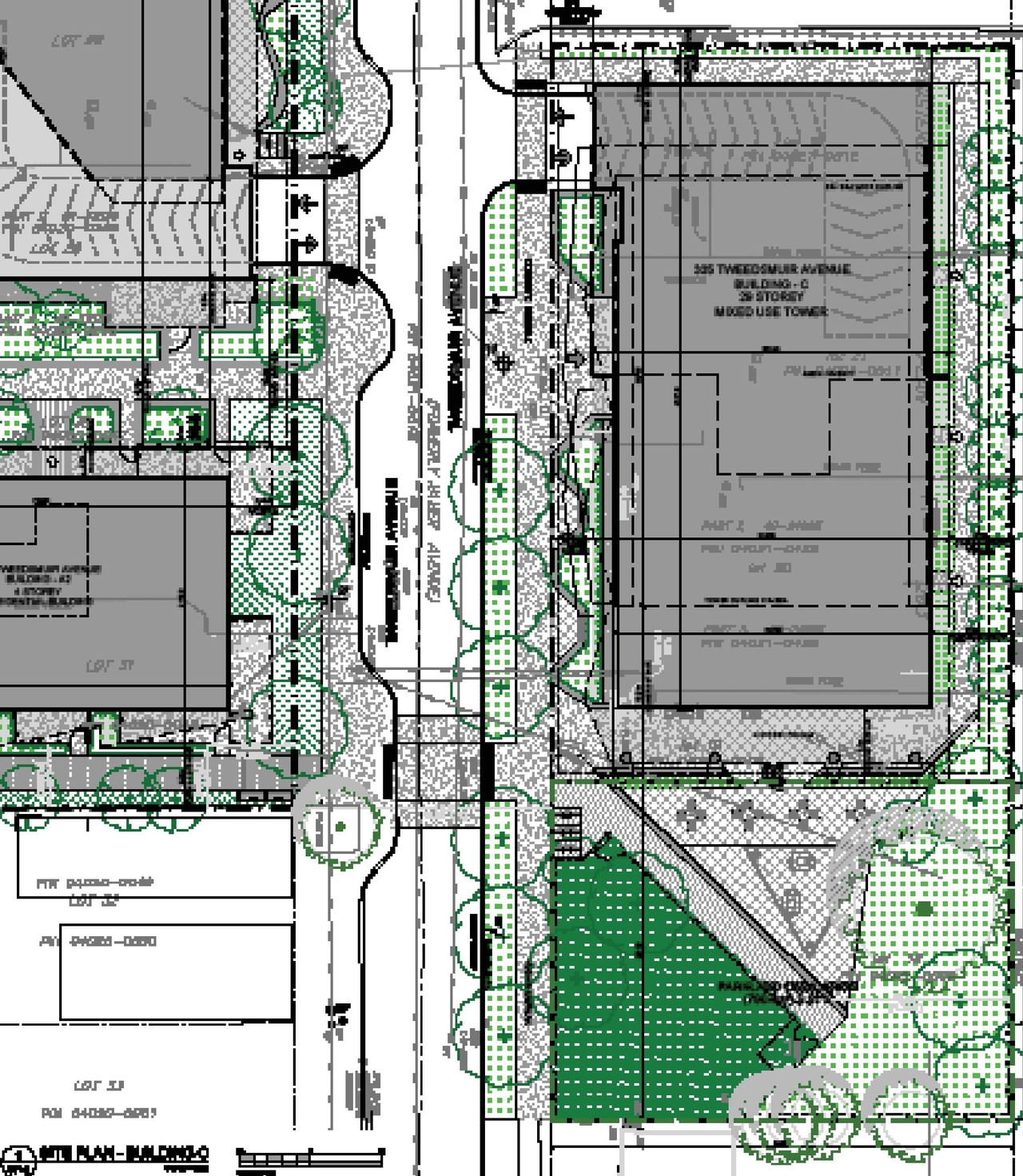 Construction site plan for project from page 64 of the file '2025-12-15 - Urban Design Brief - D01-01-25-0025 & D02-02-25-0097'
