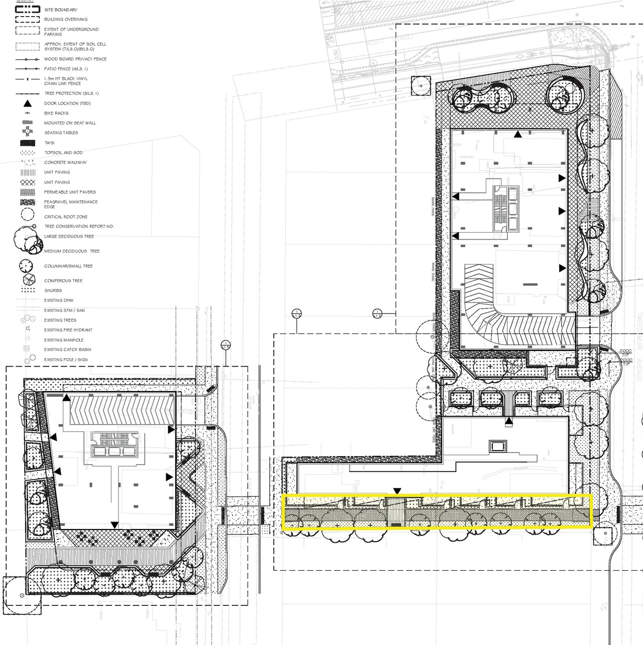 Construction site plan for project from page 75 of the file '2025-12-15 - Urban Design Brief - D01-01-25-0025 & D02-02-25-0097'