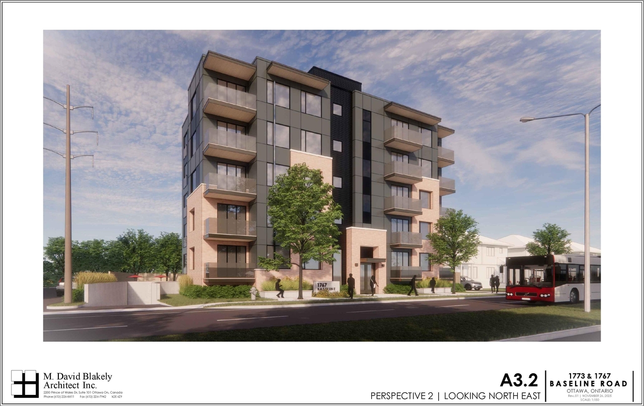 Rendering of building from page 6 of the file '2025-12-23 - Floor Plans and Perspectives - D02-02-25-0098 & D07-12-25-0169'