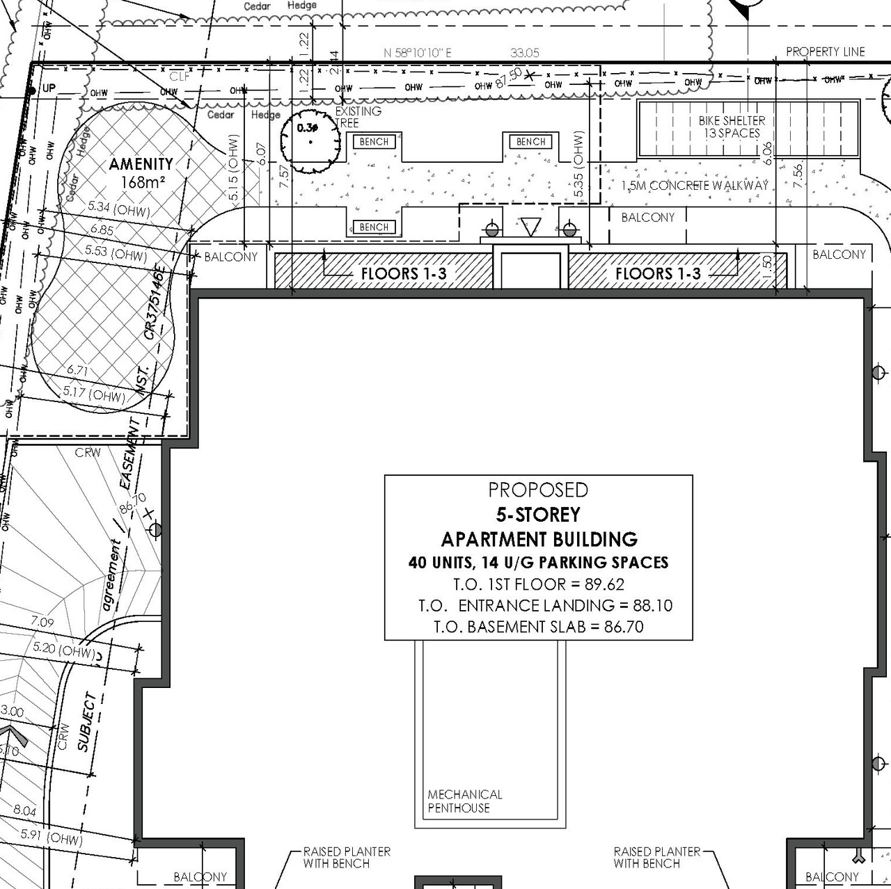 Construction site plan for project from page 10 of the file '2025-12-23 - Urban Design Brief - D02-02-25-0098 & D07-12-25-0169'
