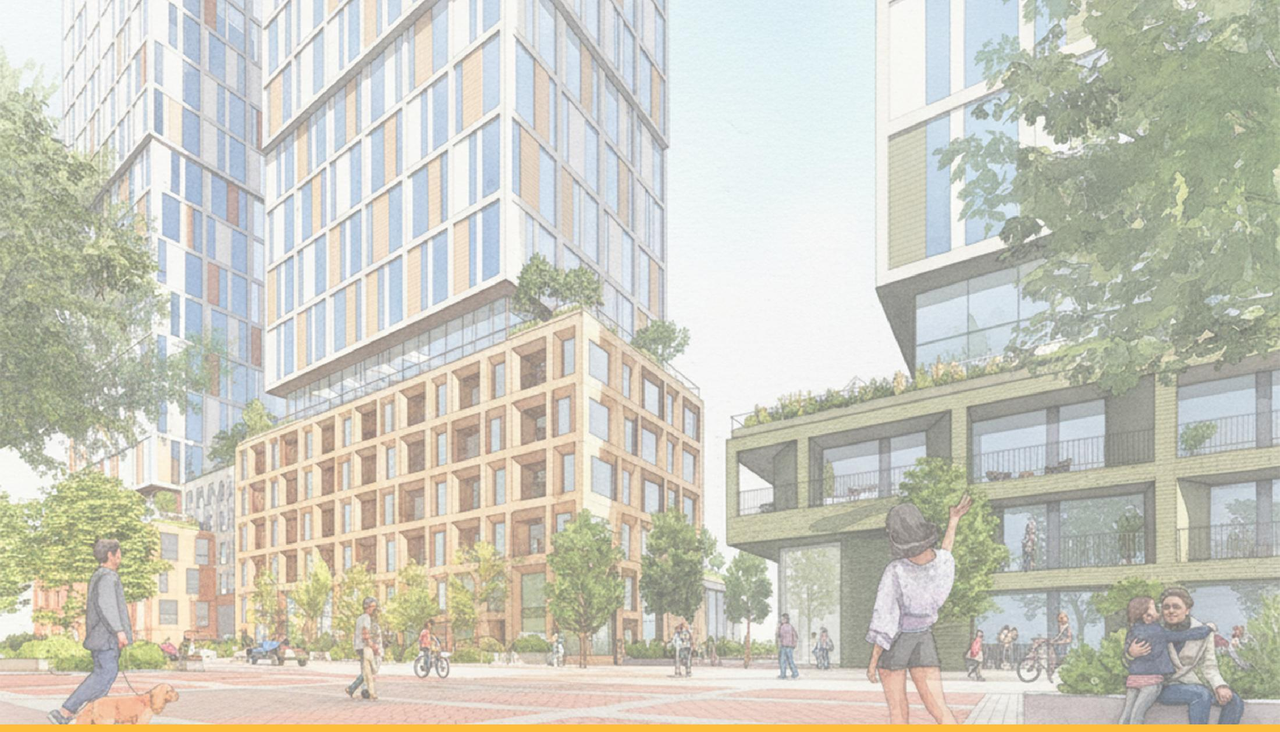 Rendering of building from page 1 of the file '2025-12-22 - Urban Design Brief - D02-02-25-0101'