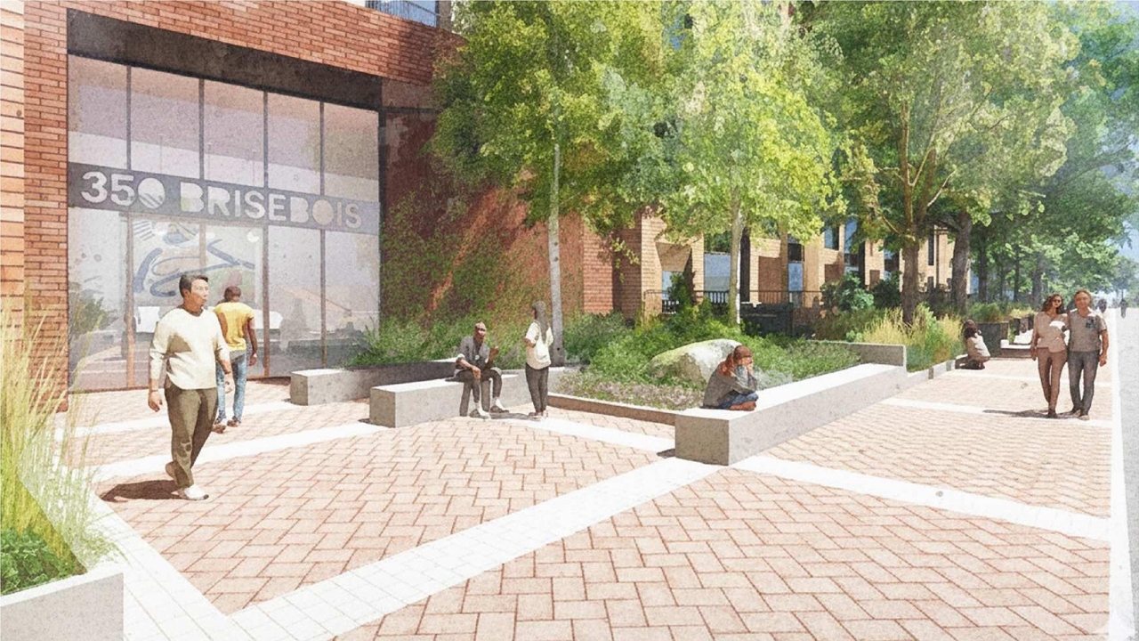 Rendering of building from page 112 of the file '2025-12-22 - Urban Design Brief - D02-02-25-0101'