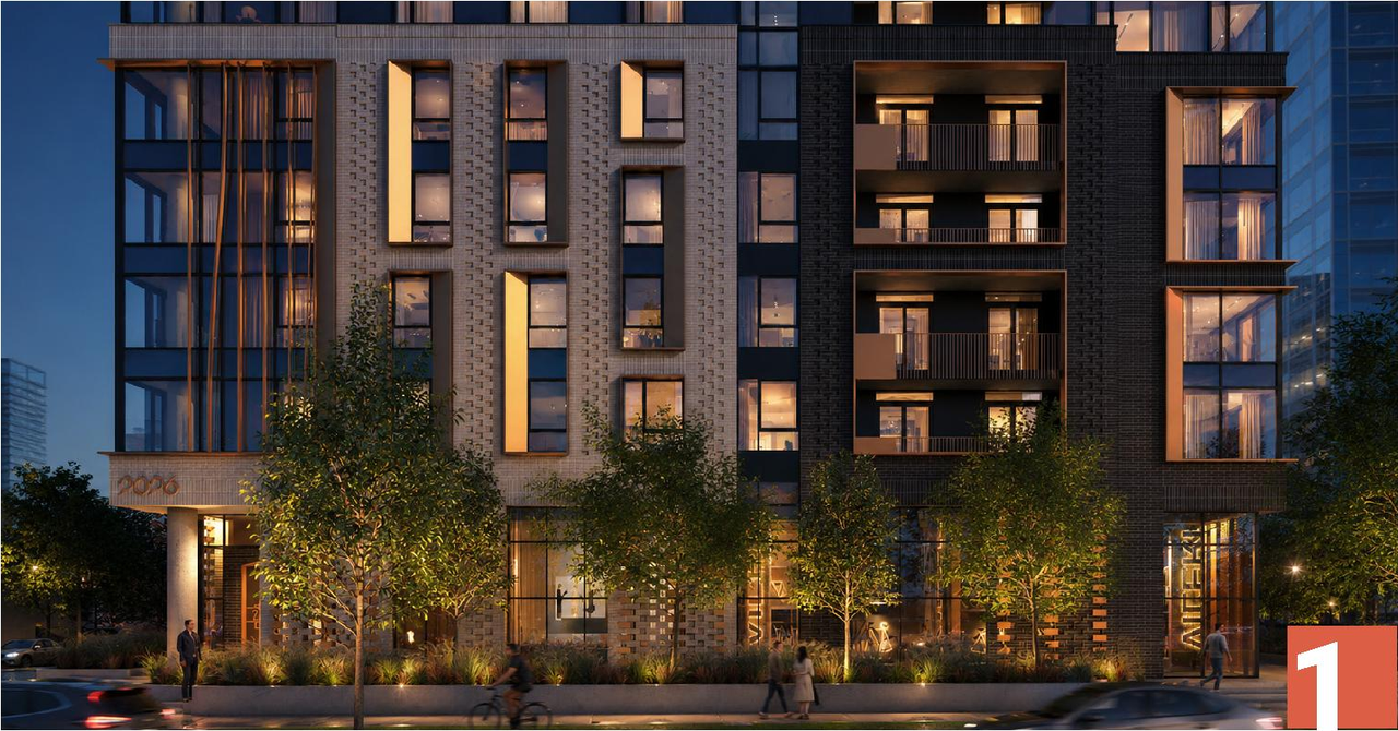 Rendering of building from page 1 of the file '2026-07-22 - Design Brief - D07-12-23-0019 & D02-02-26-0009'