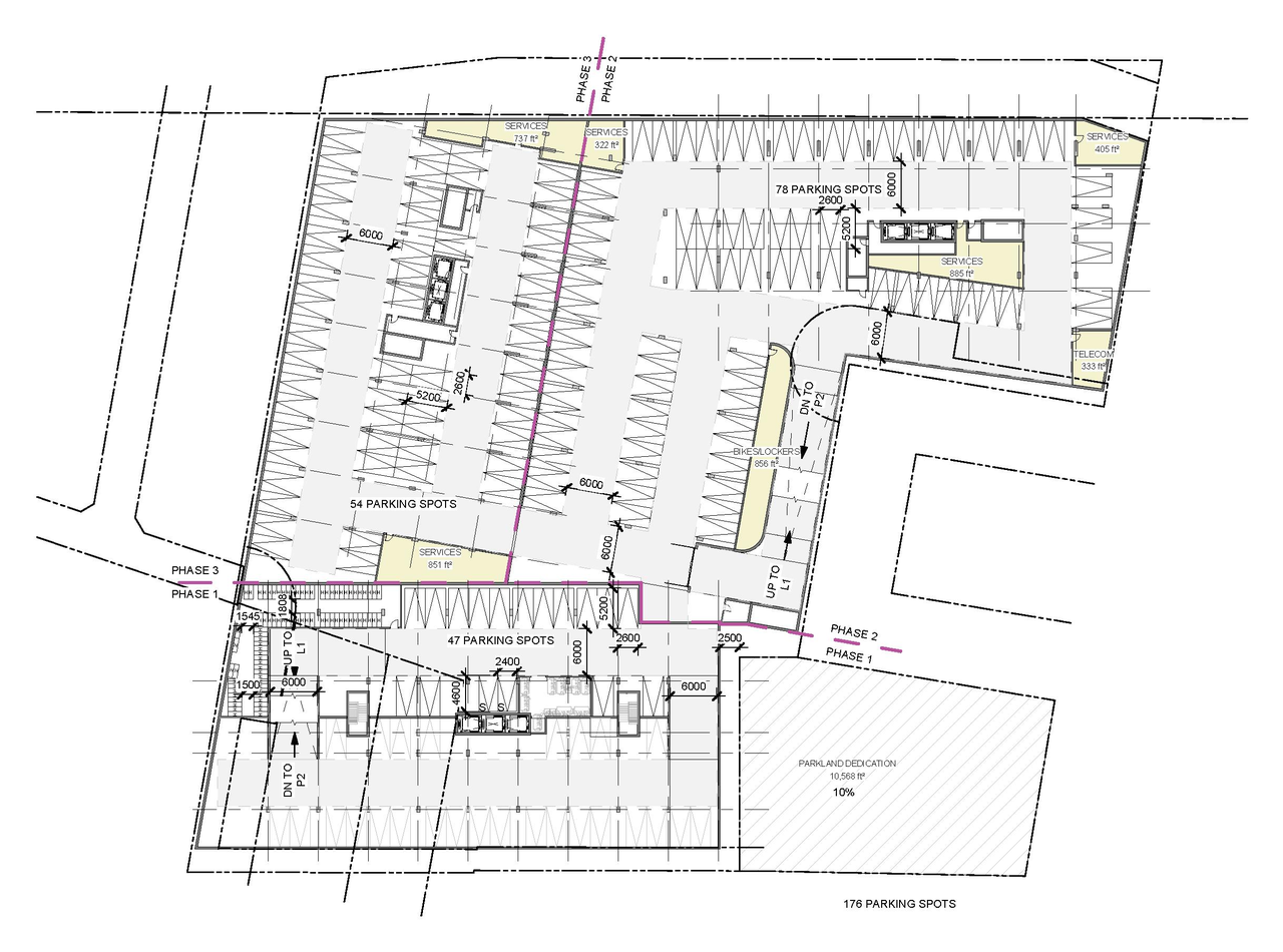 Construction site plan for project from page 22 of the file '2026-02-10 - Urban Design Brief - D07-12-26-0013 & D02-02-26-0011'