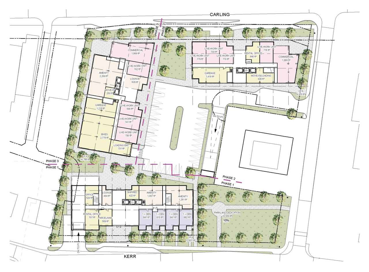 Floor plan for project from page 23 of the file '2026-02-10 - Urban Design Brief - D07-12-26-0013 & D02-02-26-0011'