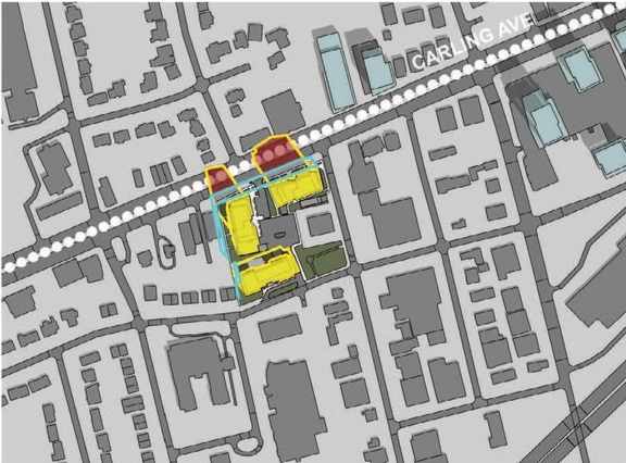 Construction site plan for project from page 41 of the file '2026-02-10 - Urban Design Brief - D07-12-26-0013 & D02-02-26-0011'