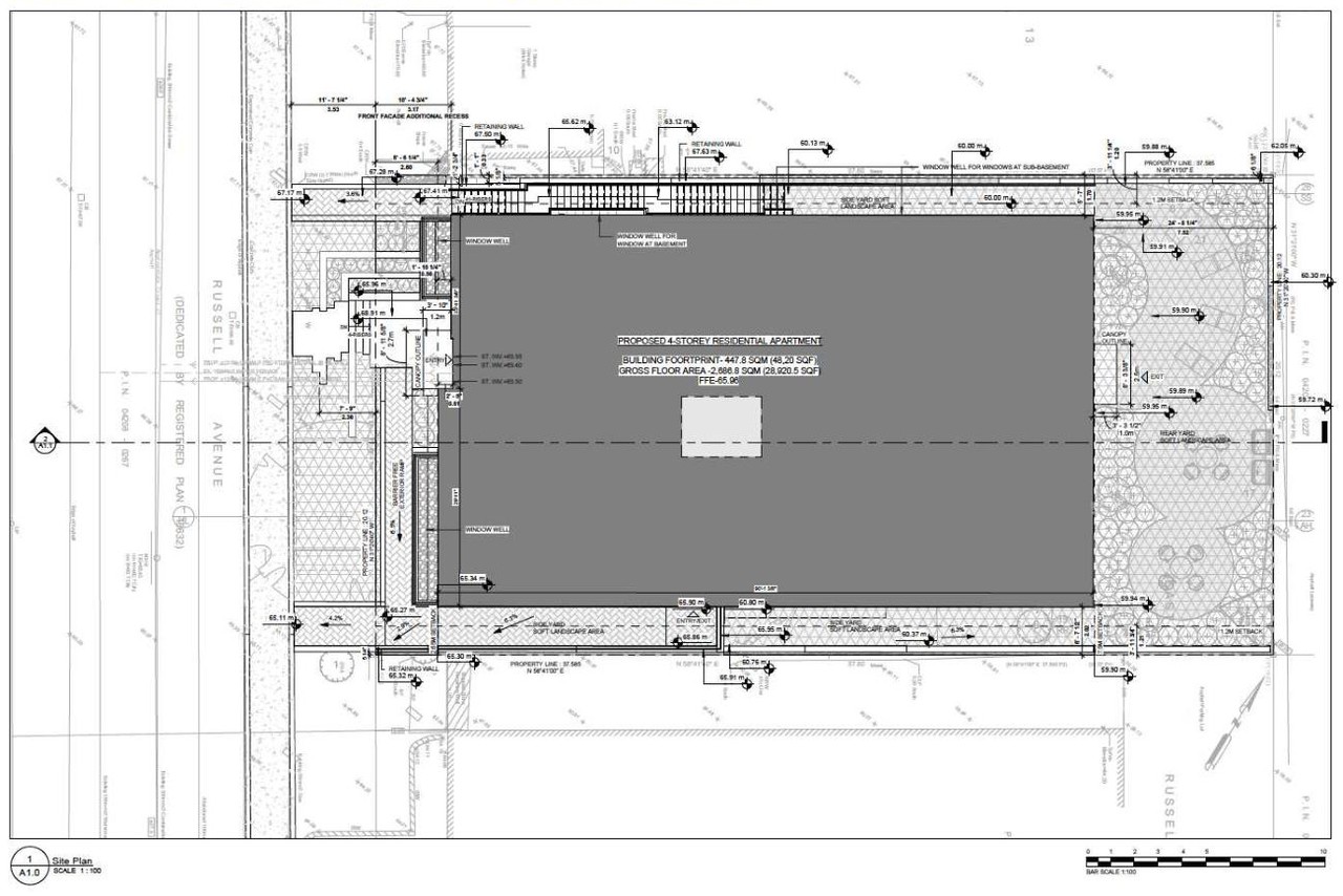 Construction site plan for project from page 21 of the file '2026-02-19 - Urban Design Brief - D02-02-26-0012 & D07-12-26-0014'