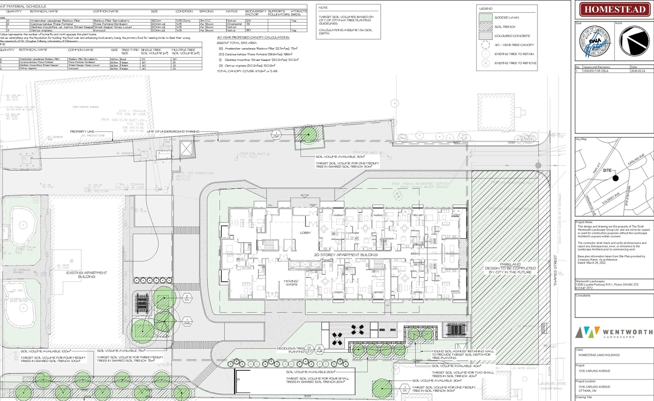 Construction site plan for project from page 28 of the file '2026-04-13 - Urban Design Brief - D02-02-26-0023'