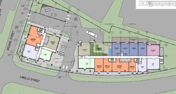 Construction site plan for project from page 20 of the file '2026-04-29 - Urban Design Review Panel Package - D01-01-26-0007 & D02-02-26-0031'