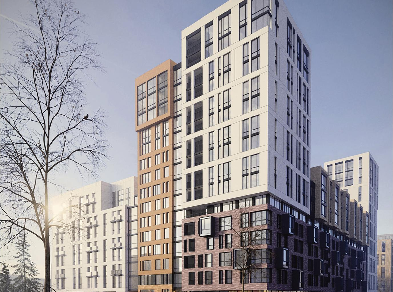 Rendering of building from page 19 of the file '2026-05-19 - Design Brief - D01-01-26-0008 & D02-02-26-0034'