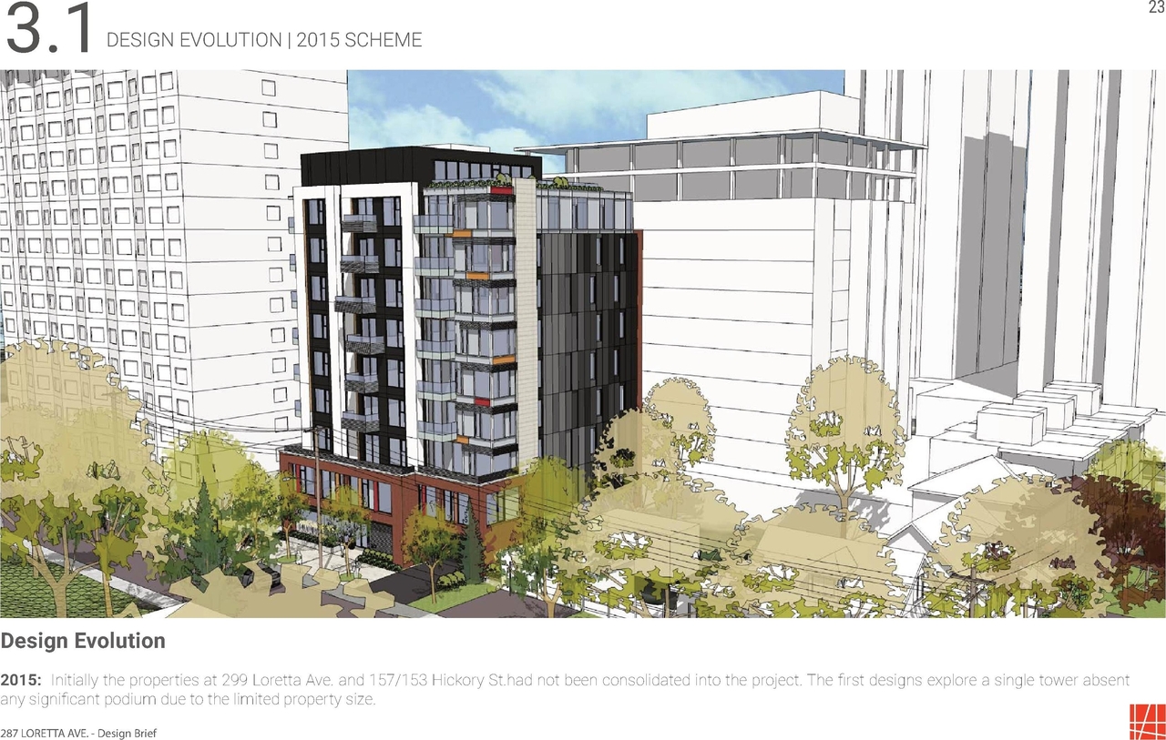 Rendering of building from page 23 of the file '2026-05-19 - Design Brief - D01-01-26-0008 & D02-02-26-0034'