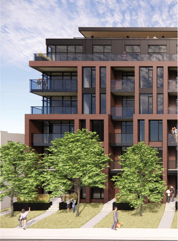 Rendering of building from page 68 of the file '2026-05-08 - Urban Design Review Panel Report - D02-02-26-0037 & D07-12-26-0051'