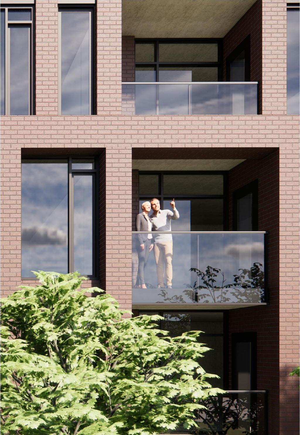 Rendering of building from page 86 of the file '2026-05-08 - Urban Design Review Panel Report - D02-02-26-0037 & D07-12-26-0051'