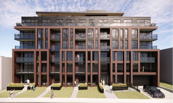 Rendering of building from page 88 of the file '2026-05-08 - Urban Design Review Panel Report - D02-02-26-0037 & D07-12-26-0051'