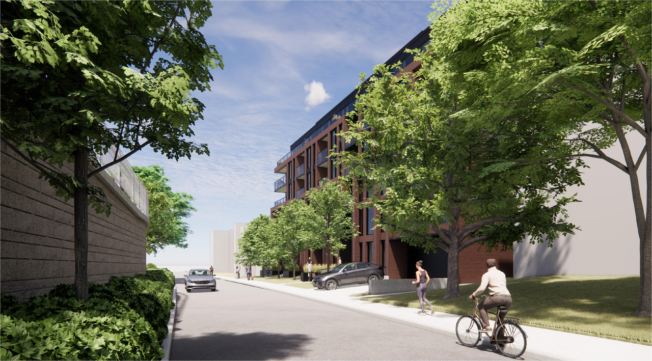 Rendering of building from page 90 of the file '2026-05-08 - Urban Design Review Panel Report - D02-02-26-0037 & D07-12-26-0051'