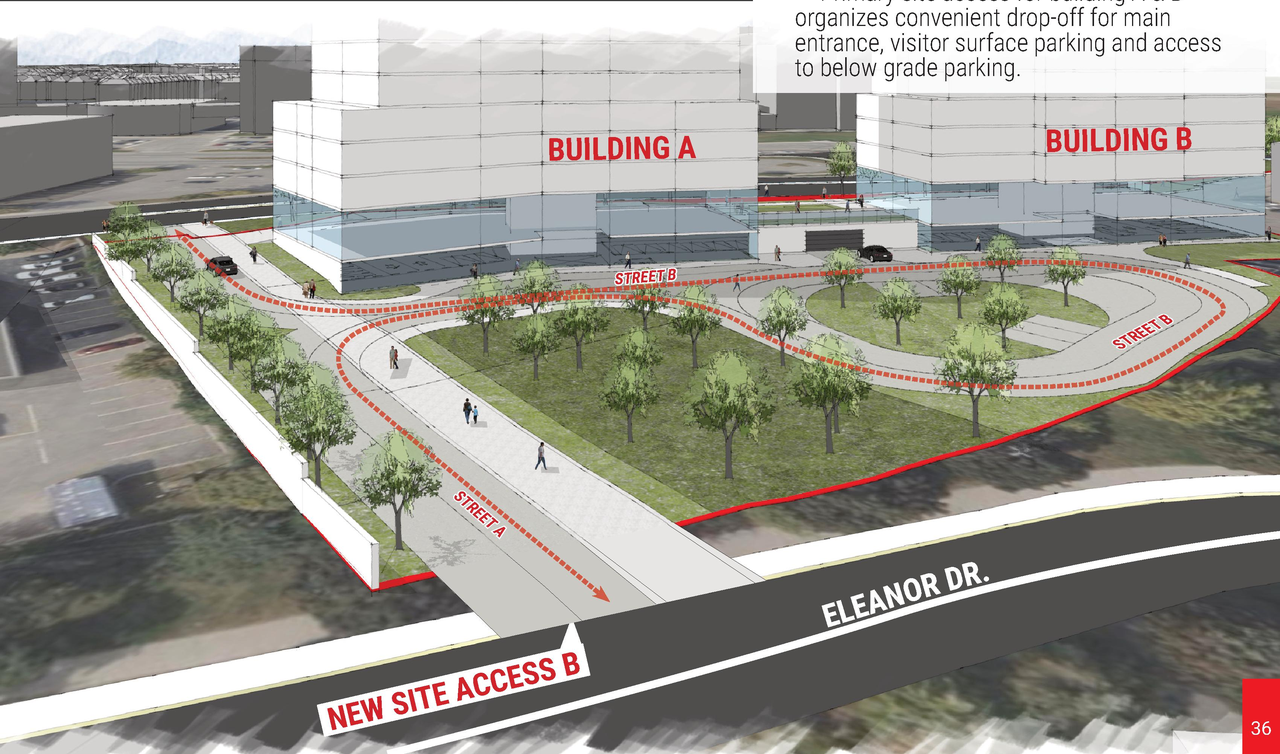 Construction site plan for project from page 36 of the file '2026-07-14 - UDRP Report - D01-01-26-0013 & D02-02-26-0056'