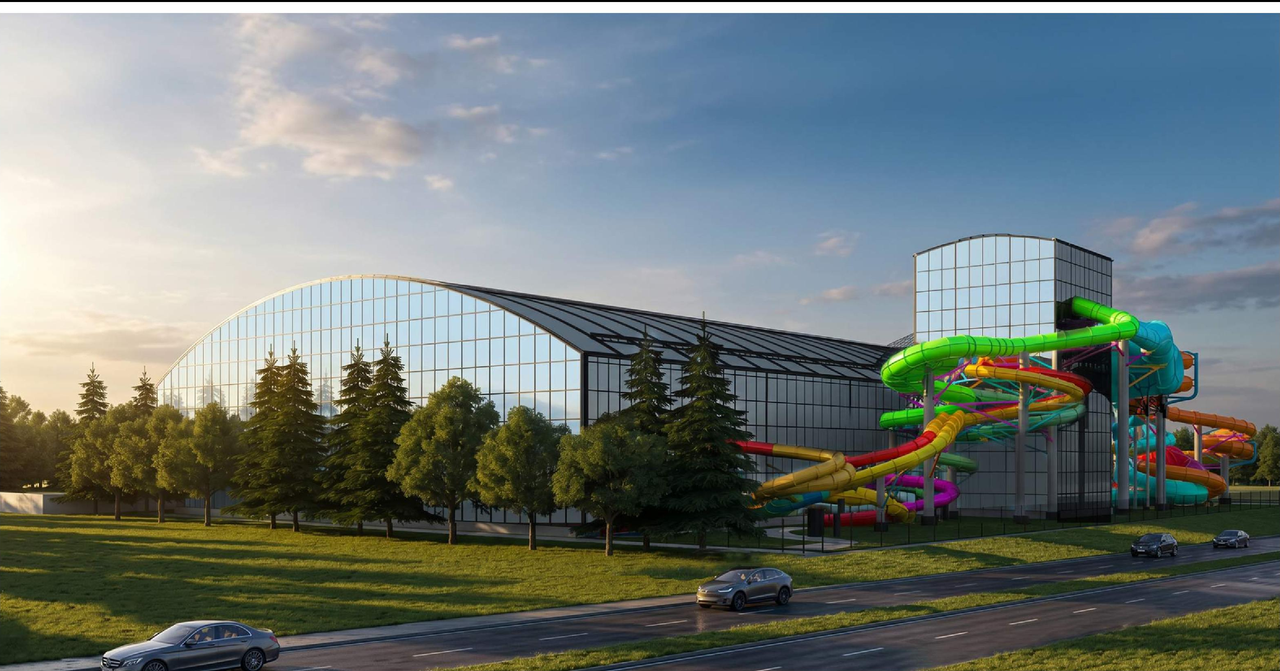 Rendering of building from page 5 of the file '2026-07-20 - Urban Design Brief - D02-02-26-0058 & D07-12-26-0085'