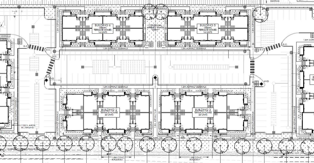 Construction site plan for project from page 28 of the file '2020-09-21 - Planning Rationale & Design Brief - D07-04-20-0011'