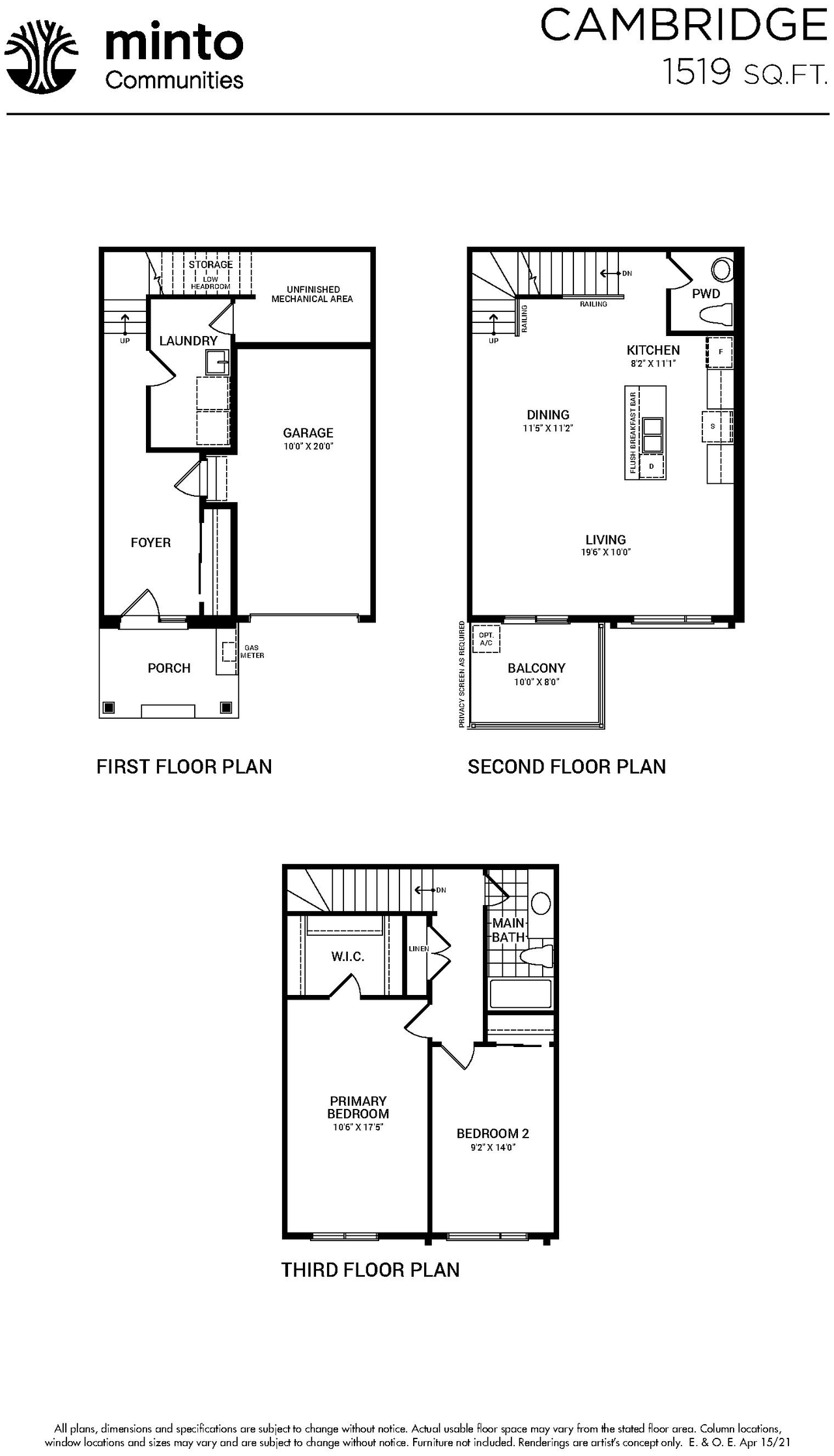 Floor plan for project from page 1 of the file '2022-07-21 - Cambridge Floor Plan - D07-04-22-0009'