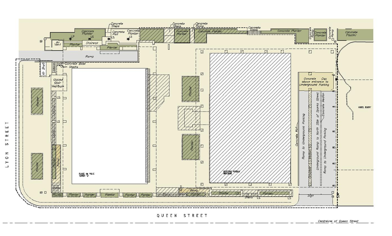 Construction site plan for project from page 28 of the file 'Design Brief D07-12-09-0212'