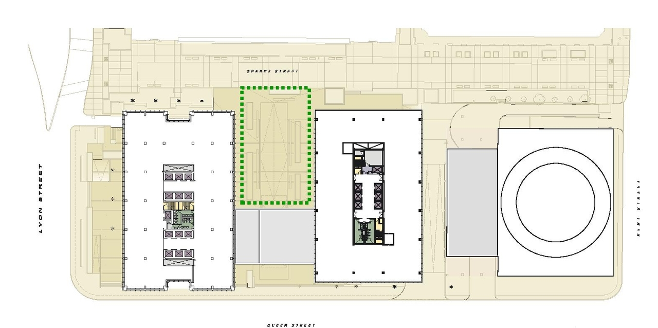 Construction site plan for project from page 6 of the file 'Design Brief D07-12-09-0212'