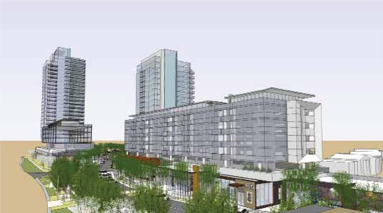 Rendering of building from page 1 of the file 'Urban Design Panel - Formal Submission'