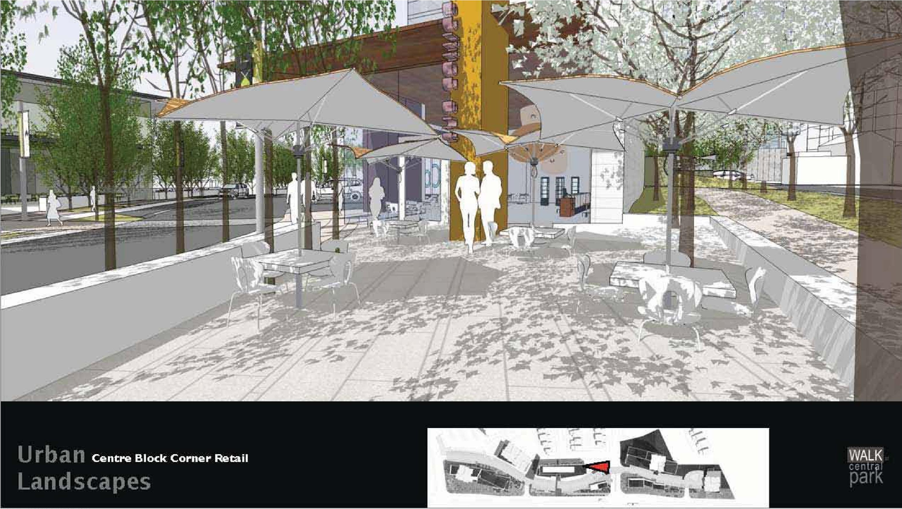 Rendering of building from page 30 of the file 'Urban Design Panel - Formal Submission'
