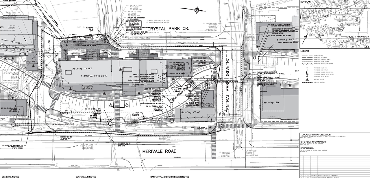 Construction site plan for project from page 44 of the file 'Urban Design Panel - Formal Submission'