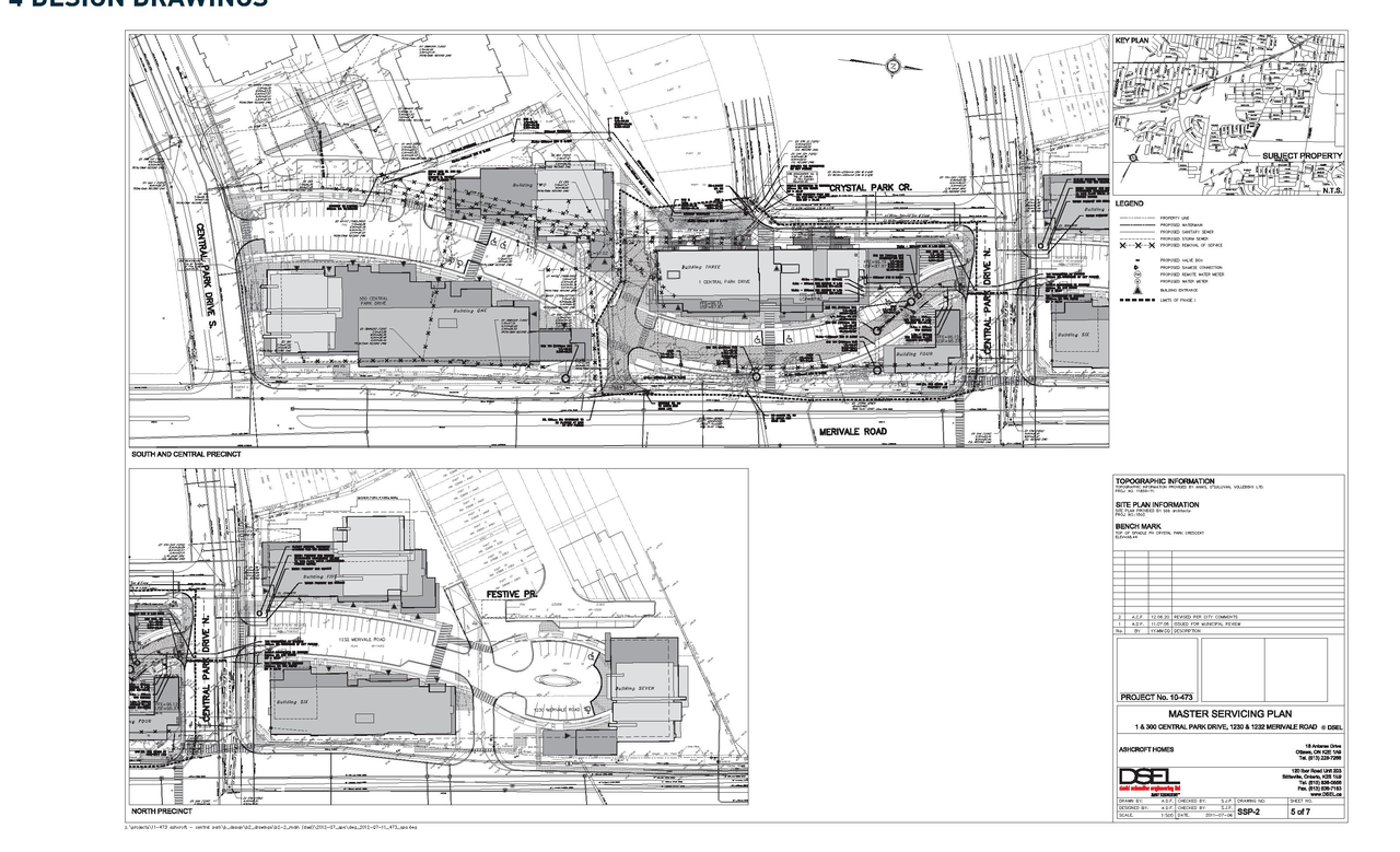 Construction site plan for project from page 45 of the file 'Urban Design Panel - Formal Submission'