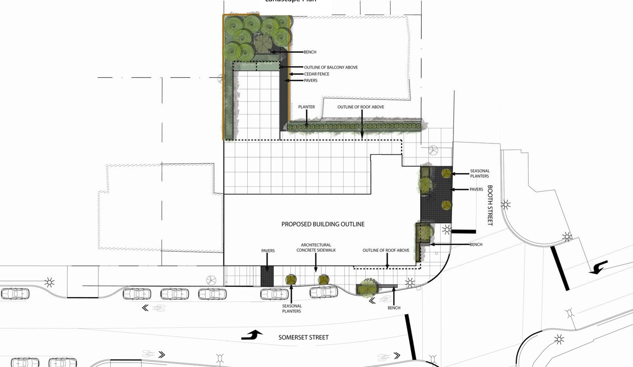 Construction site plan for project from page 8 of the file 'Urban Design Brief D07-12-11-0166'