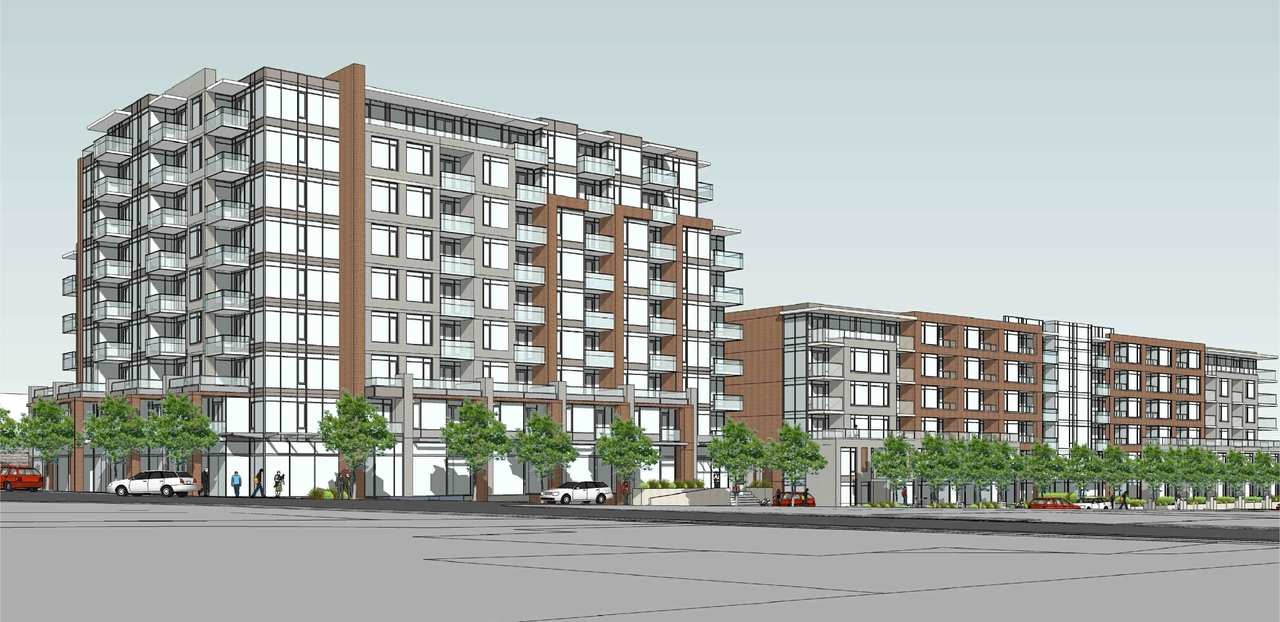 Rendering of building from page 1 of the file 'Revised Streetscape View 1 D07-12-11-0206'