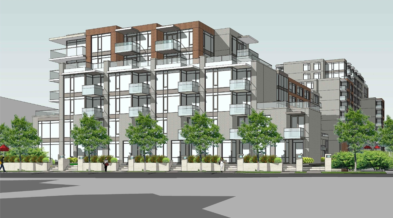 Rendering of building from page 1 of the file 'Revised Streetscape View 1 D07-12-11-0206'