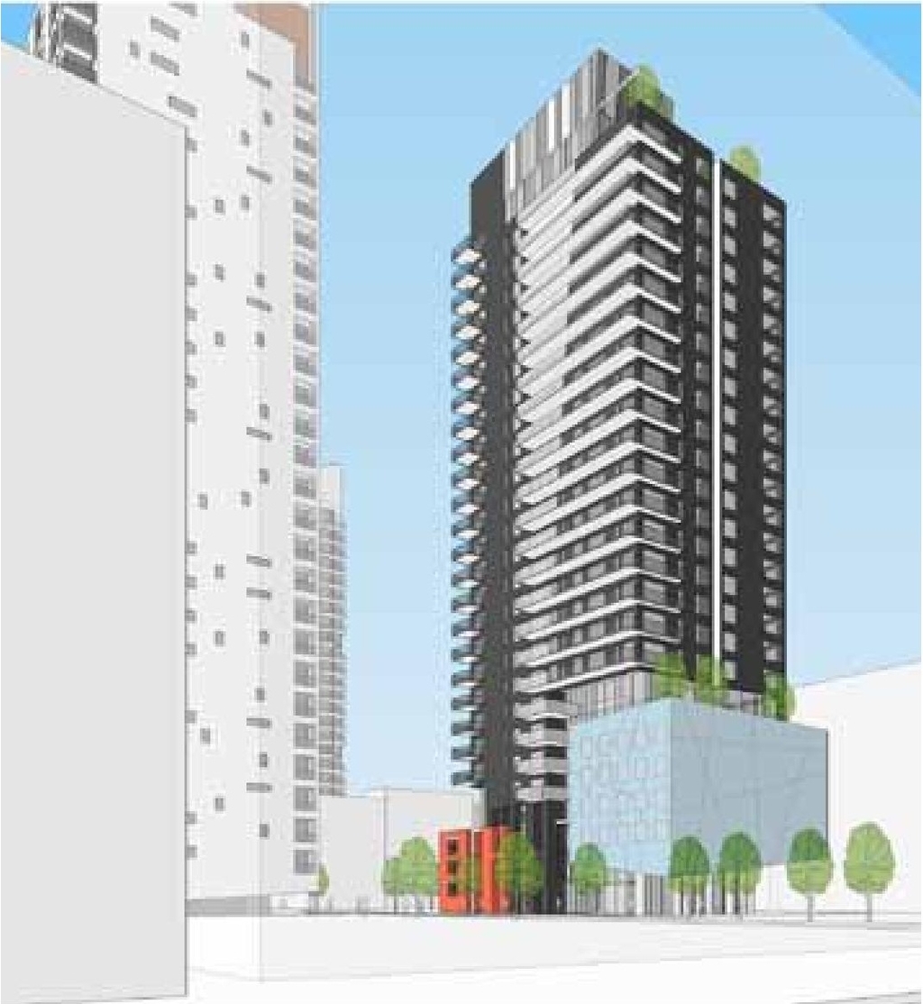 Rendering of building from page 1 of the file 'Urban Design Brief D07-12-11-0227'