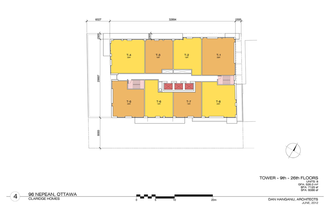 Floor plan for project from page 27 of the file 'Urban Design Brief D07-12-11-0227'