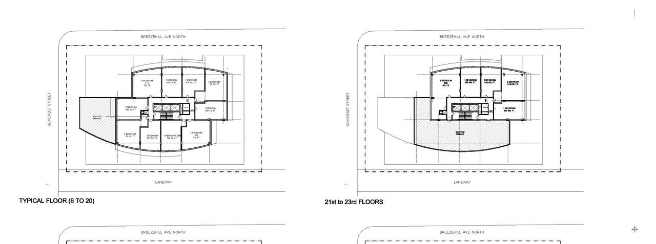 Floor plan for project from page 26 of the file '1040 and 1050 Somerset Street West Urban Design Brief1'
